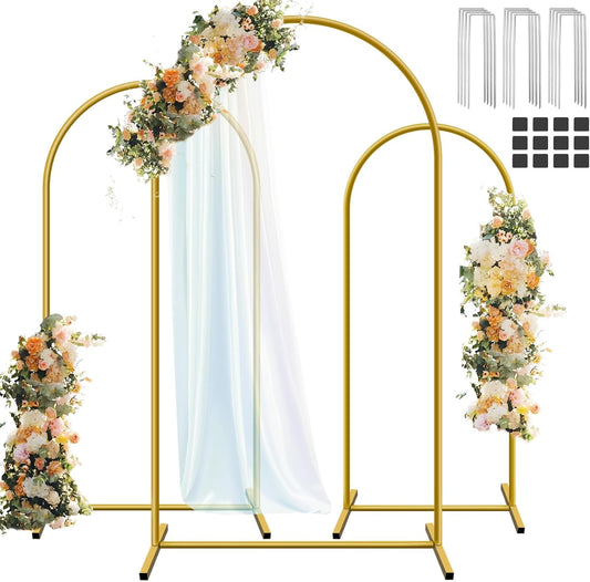 Metal Arch Backdrop Stand Set of 3,