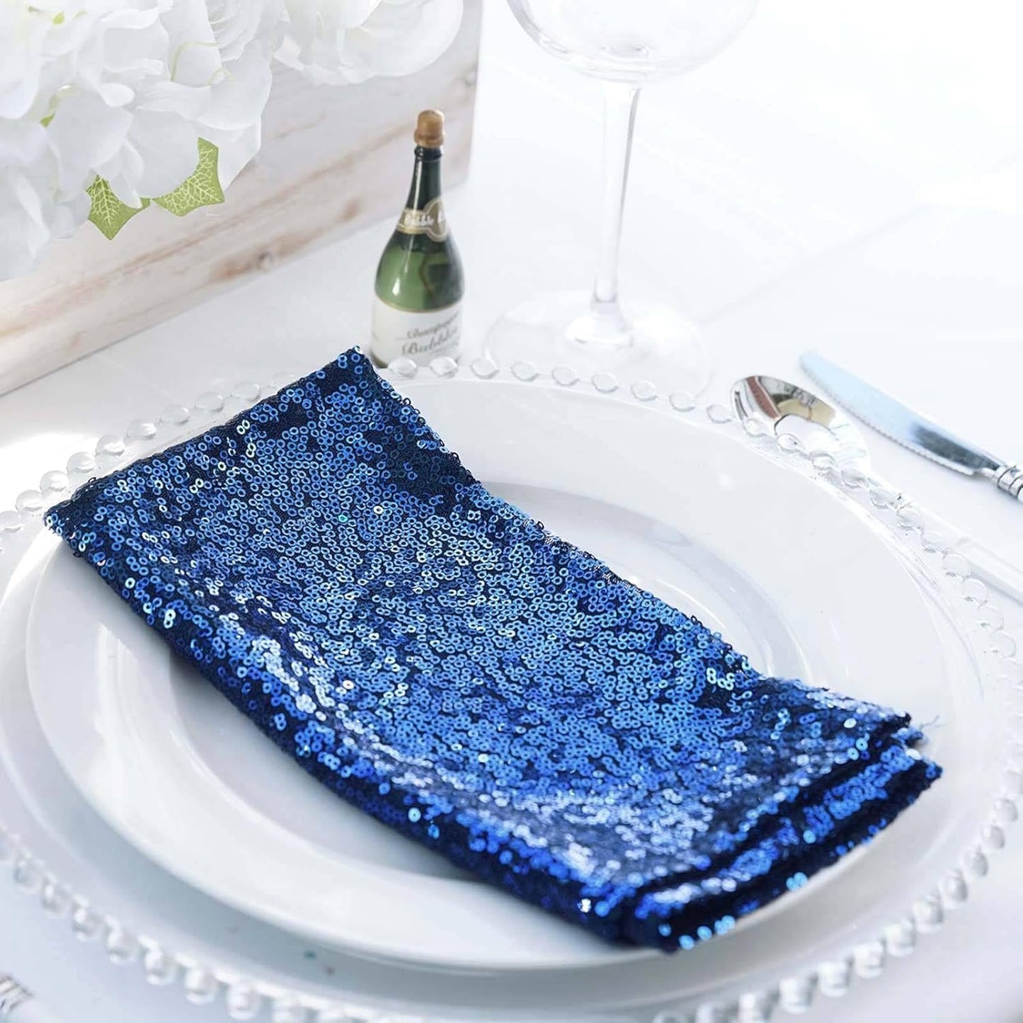 5 Pack | 20”x20”Premium Sequin  Napkin