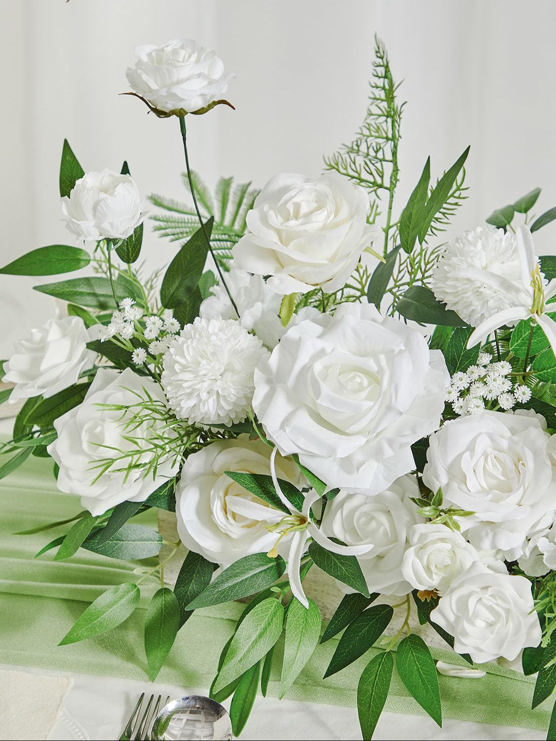 White Silk Flowers for Wedding Bouquets  (set of 3 boxes)