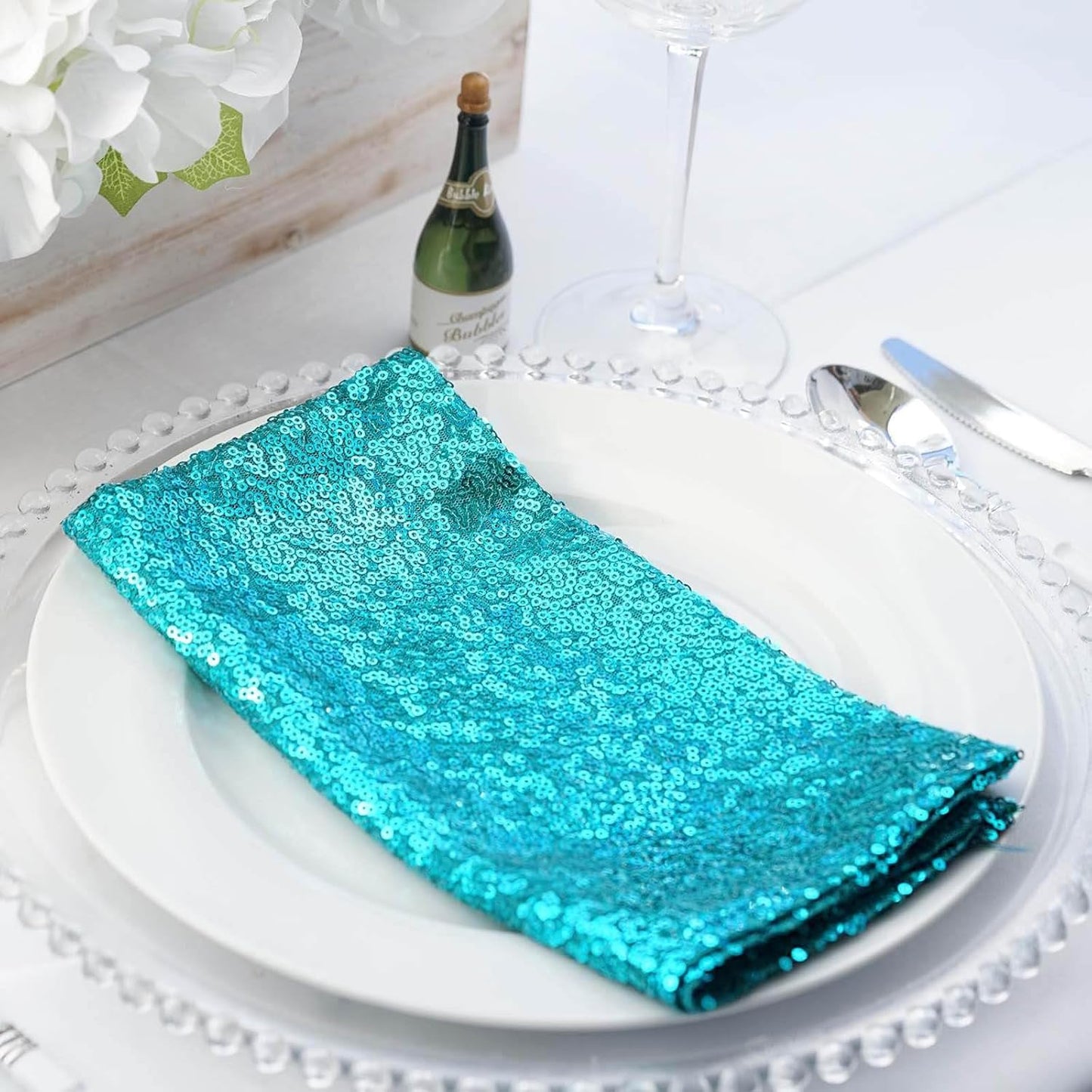 5 Pack | 20”x20”Premium Sequin  Napkin