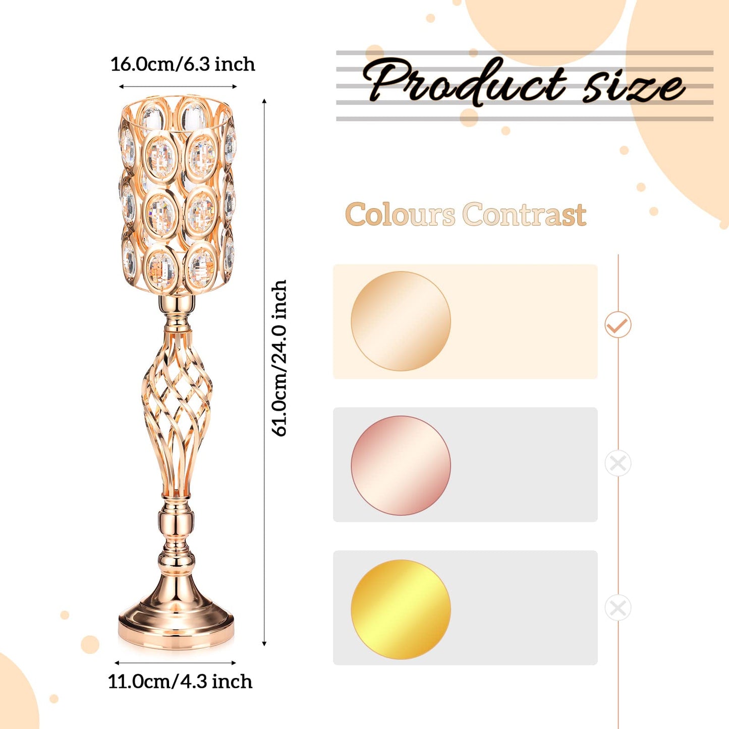 Diamond Crystal Wedding Centerpiece