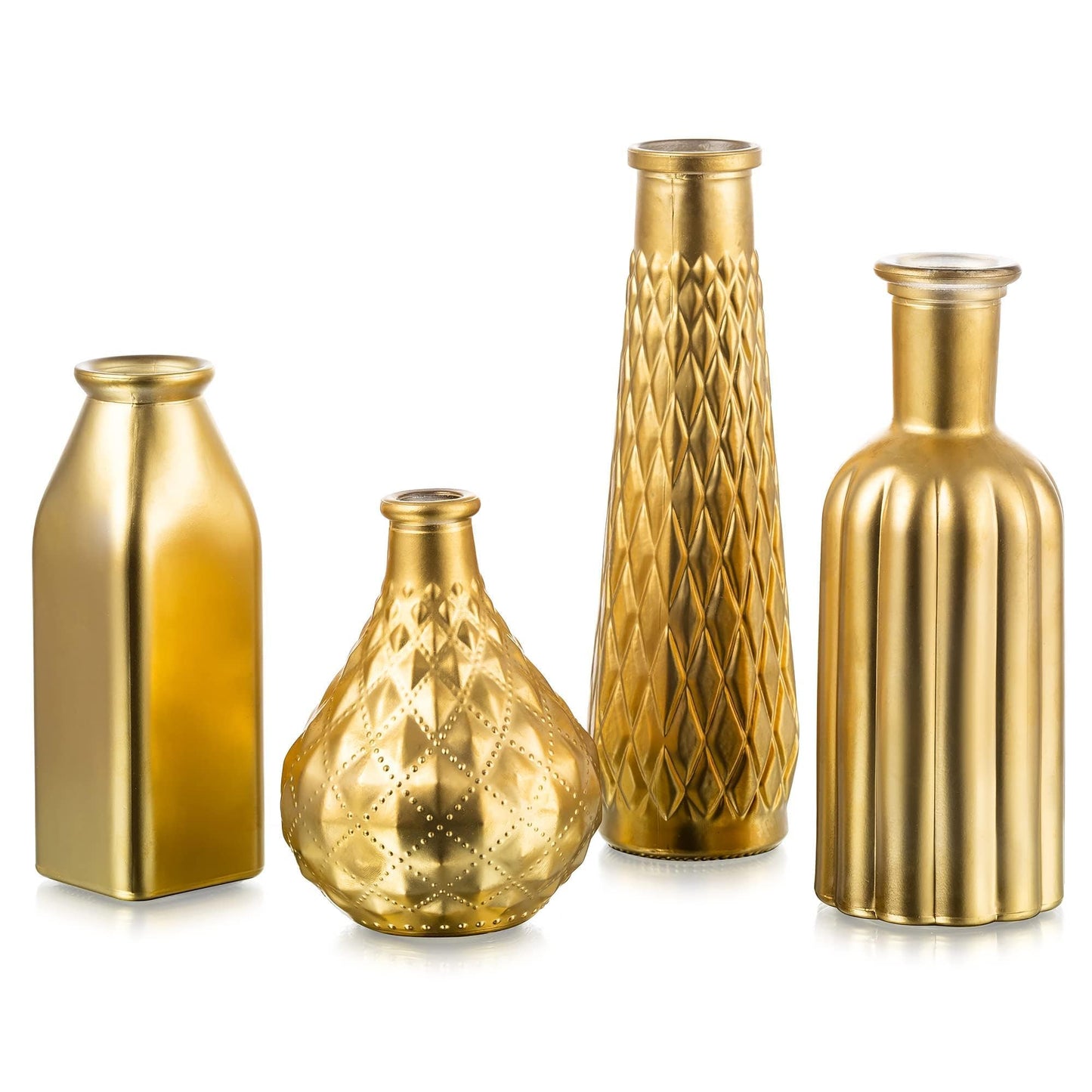 4 Aesthetic Decorative Golden Modern Vase