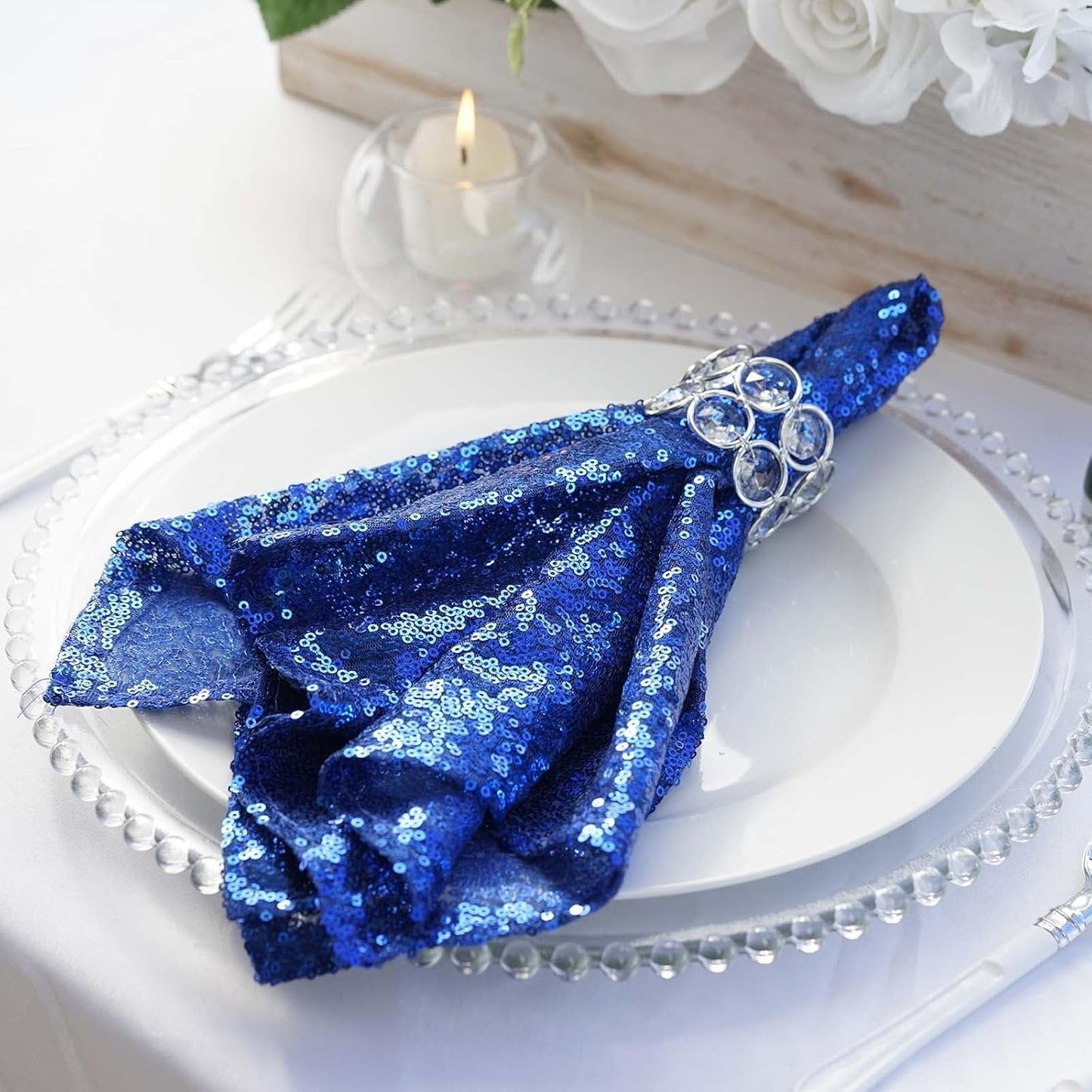 5 Pack | 20”x20”Premium Sequin  Napkin