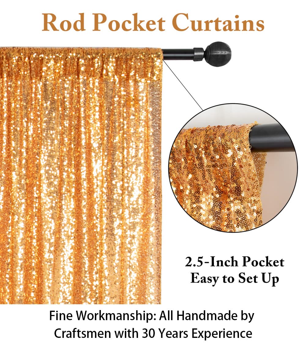 Sequin Curtains 2 Panels 2FTx8FT