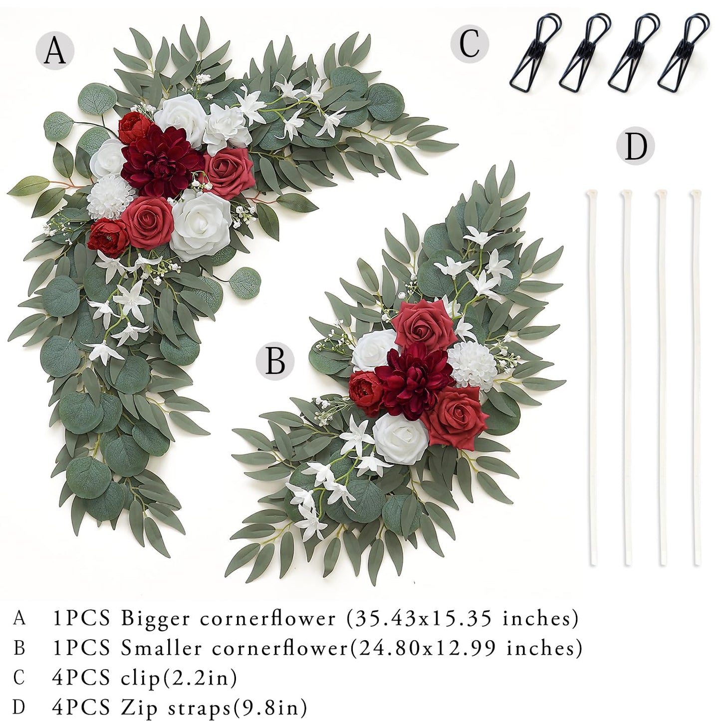 Artificial Flower Swag Set of 2