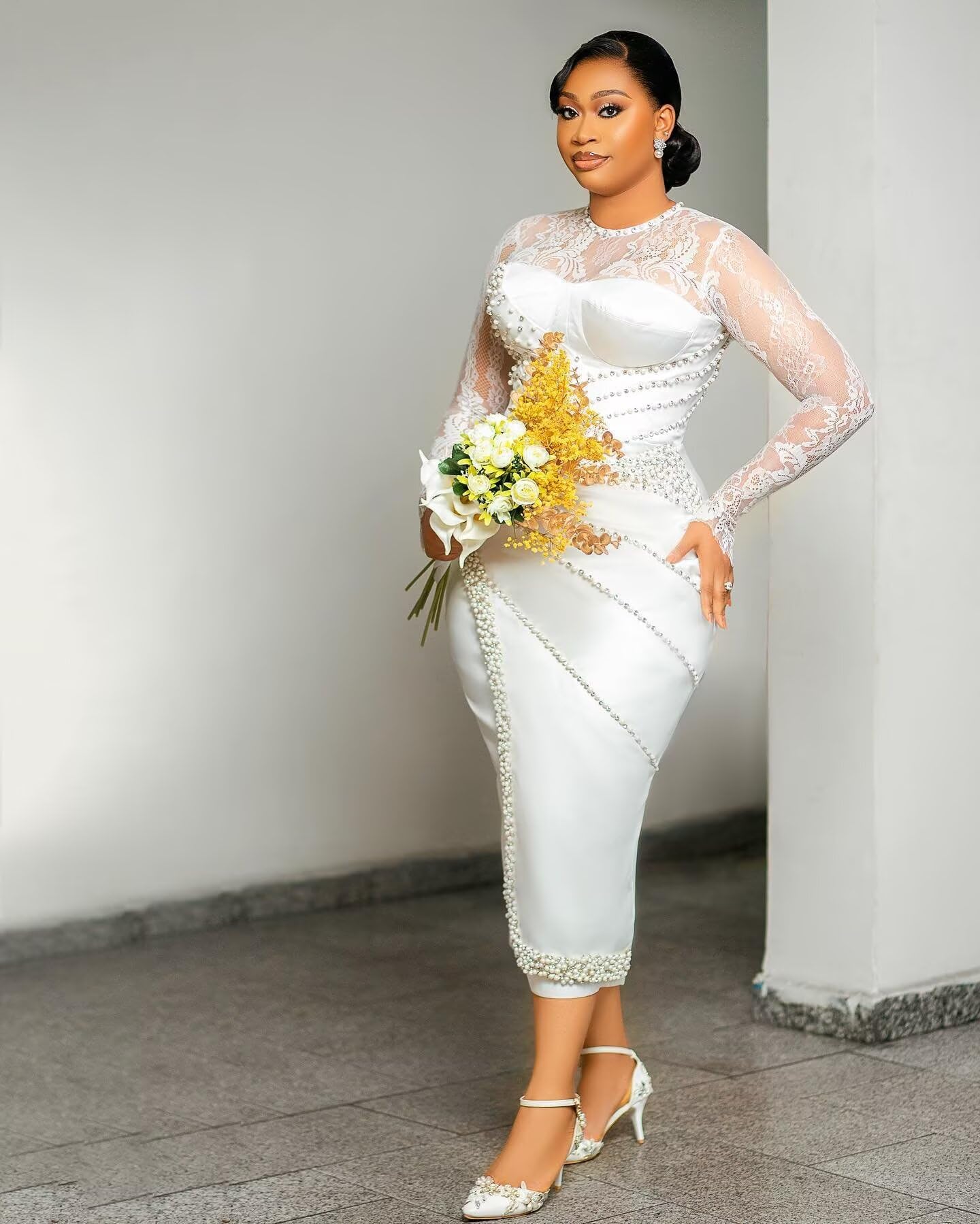 Civil Long Sleeve Wedding Dress