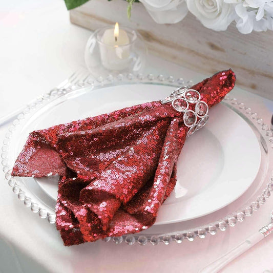 5 Pack | 20”x20”Premium Sequin  Napkin