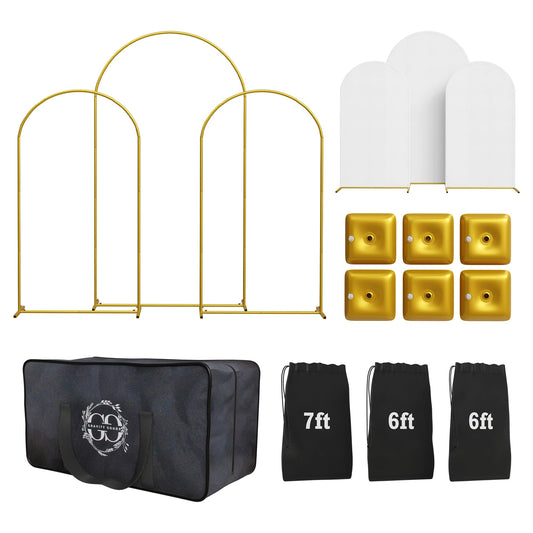 Metal Arch Backdrop Stand and Cover Set