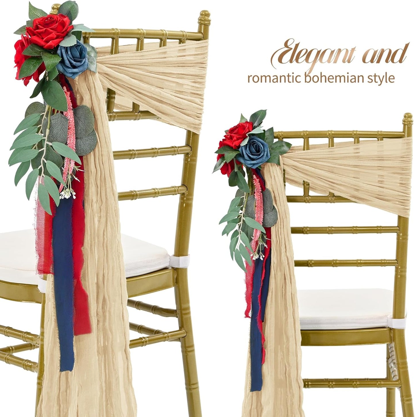 Cheesecloth Chair Sashes  50 PCS