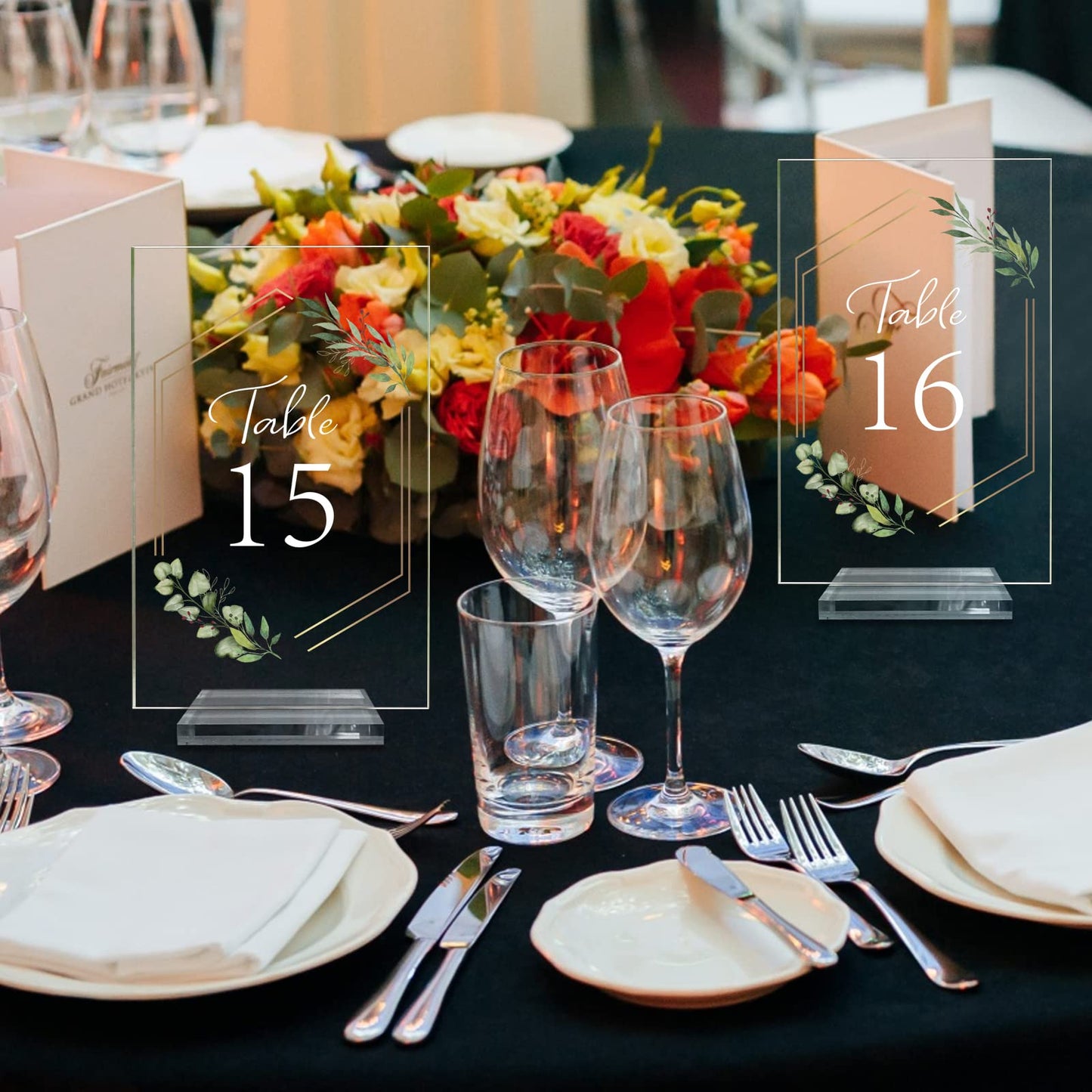 Acrylic Table Numbers 1-20 with Stands