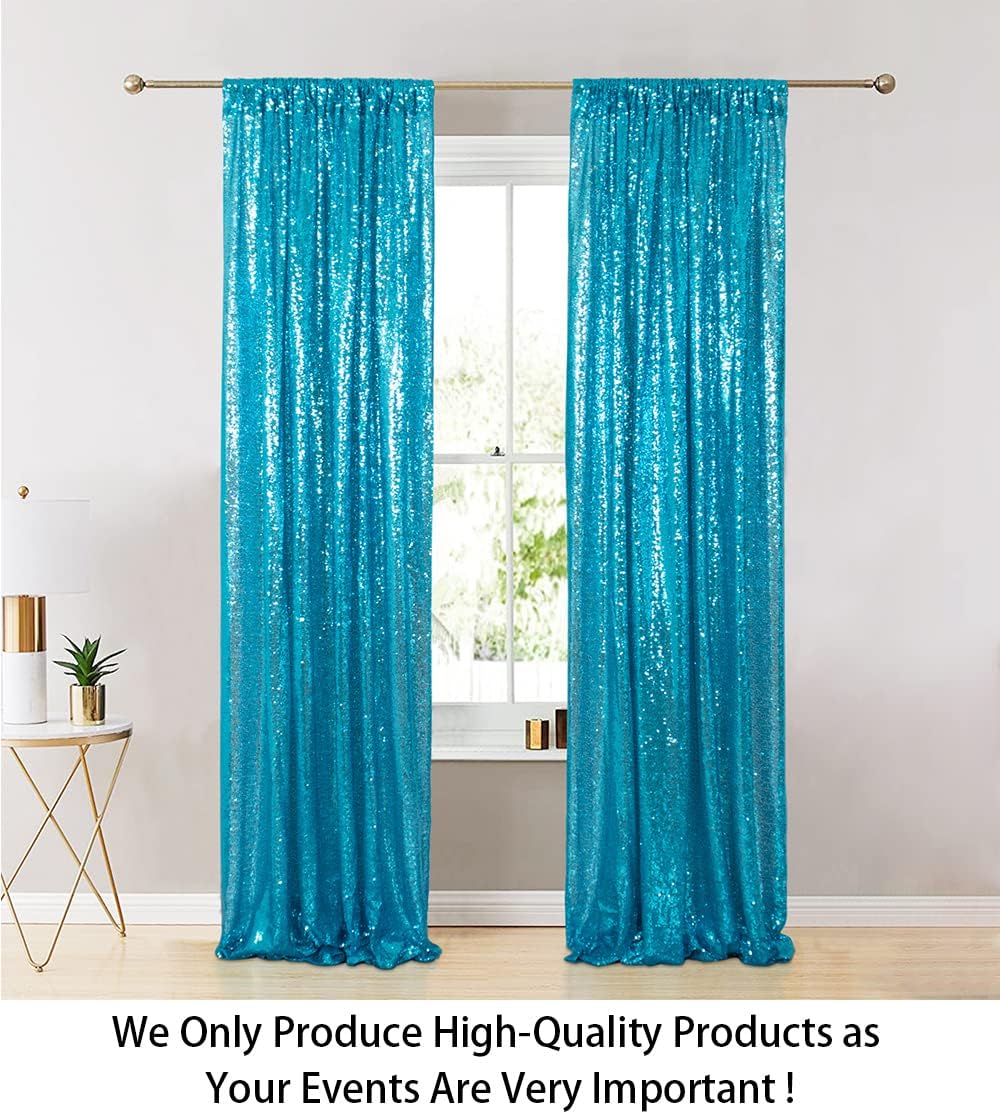 Sequin Curtains 2 Panels 2FTx8FT