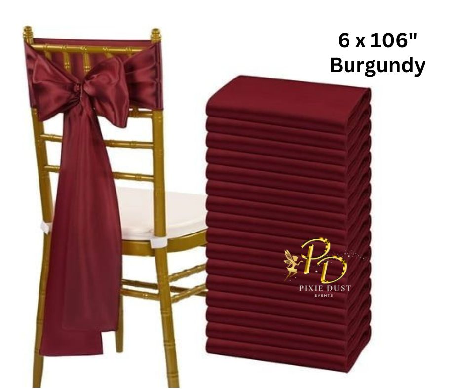 Satin Chair Sash