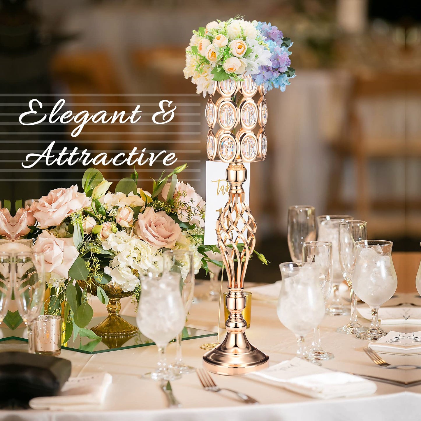 Diamond Crystal Wedding Centerpiece