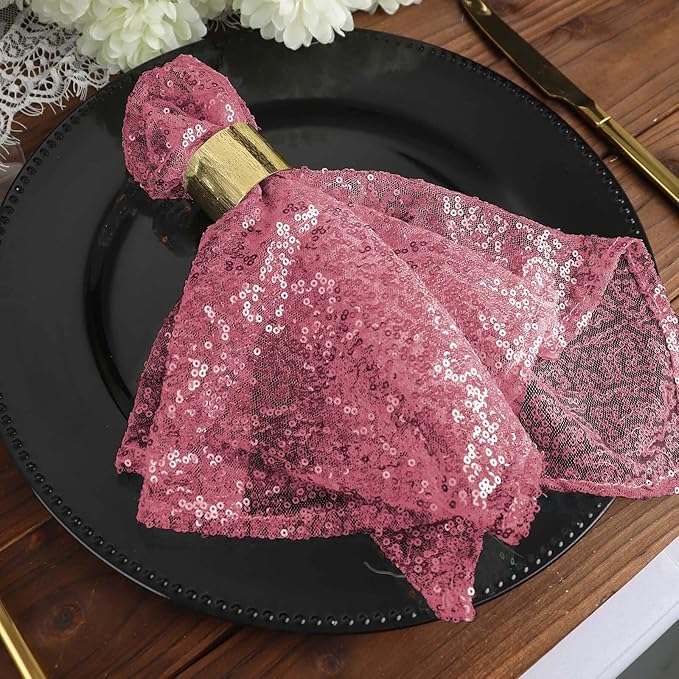 5 Pack | 20”x20”Premium Sequin  Napkin