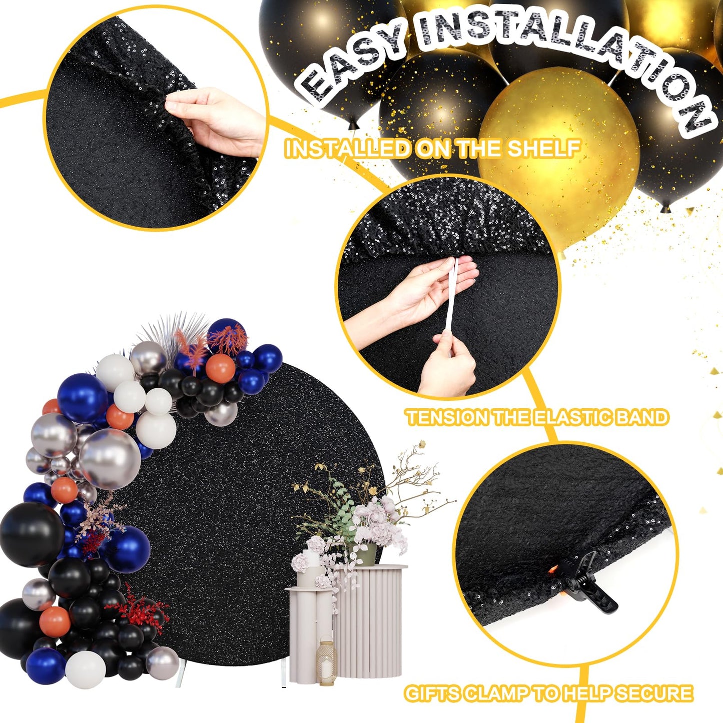 Sequin Cover for 7.2ft Circle Backdrop