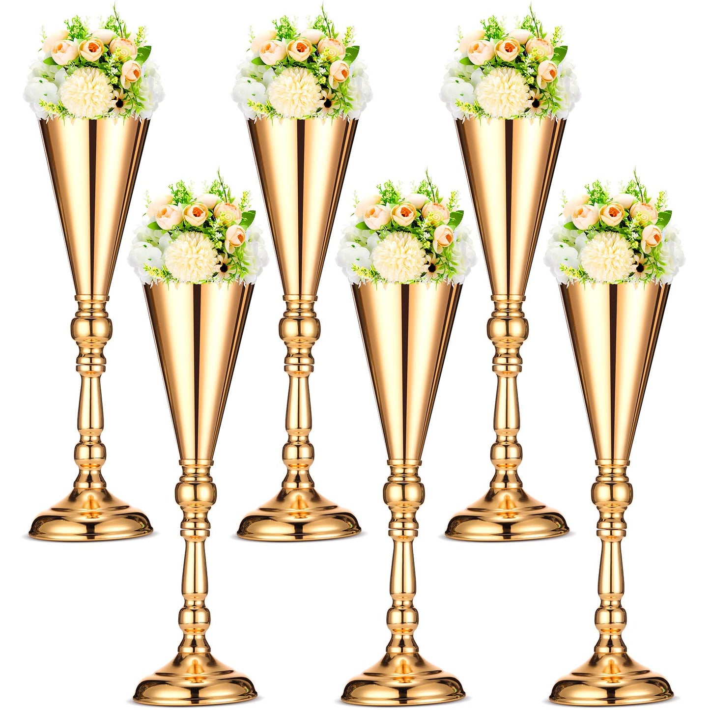 Gold Trumpet Vase