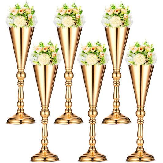 Gold Trumpet Vase