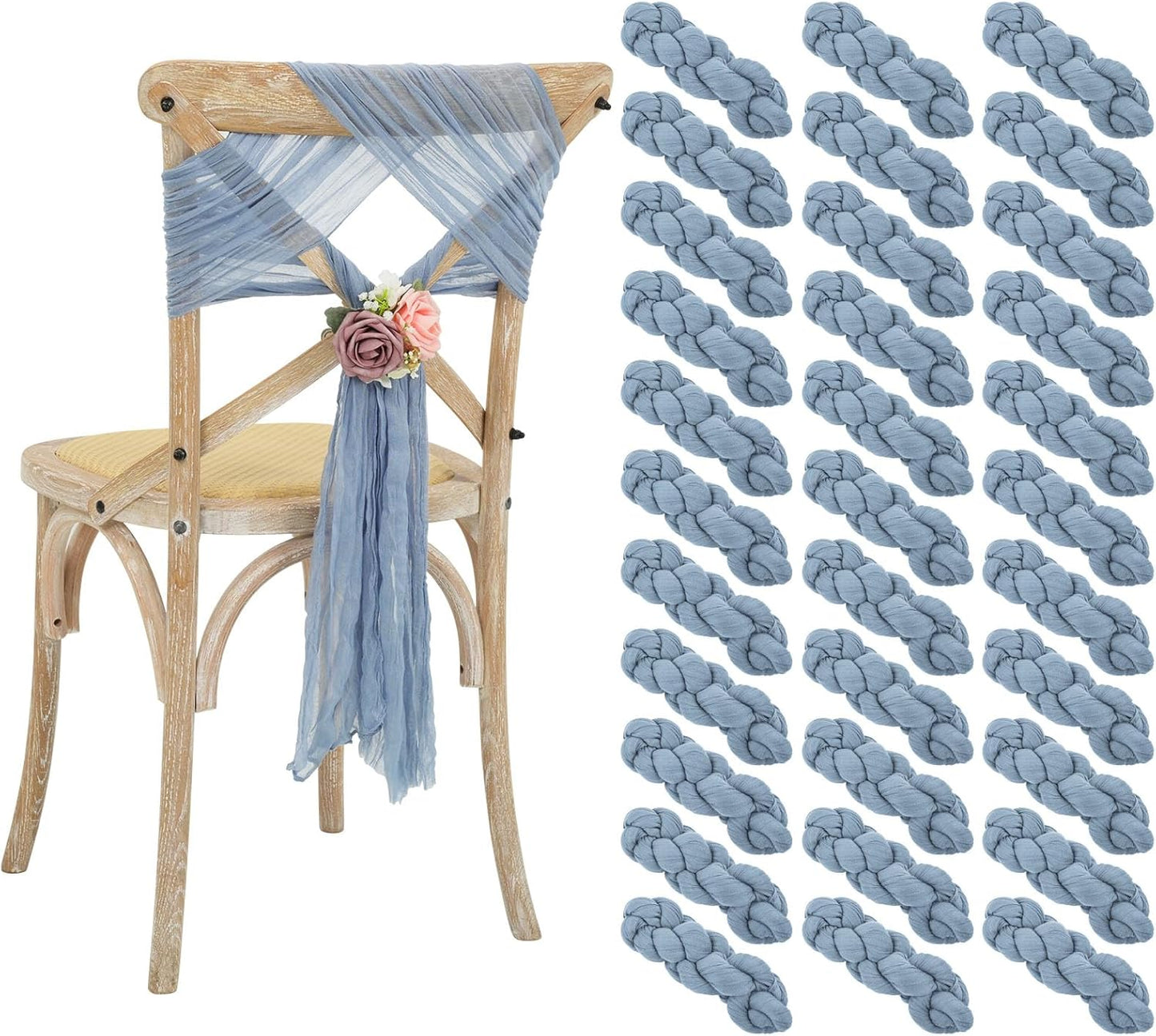 Cheesecloth Chair Sashes  50 PCS