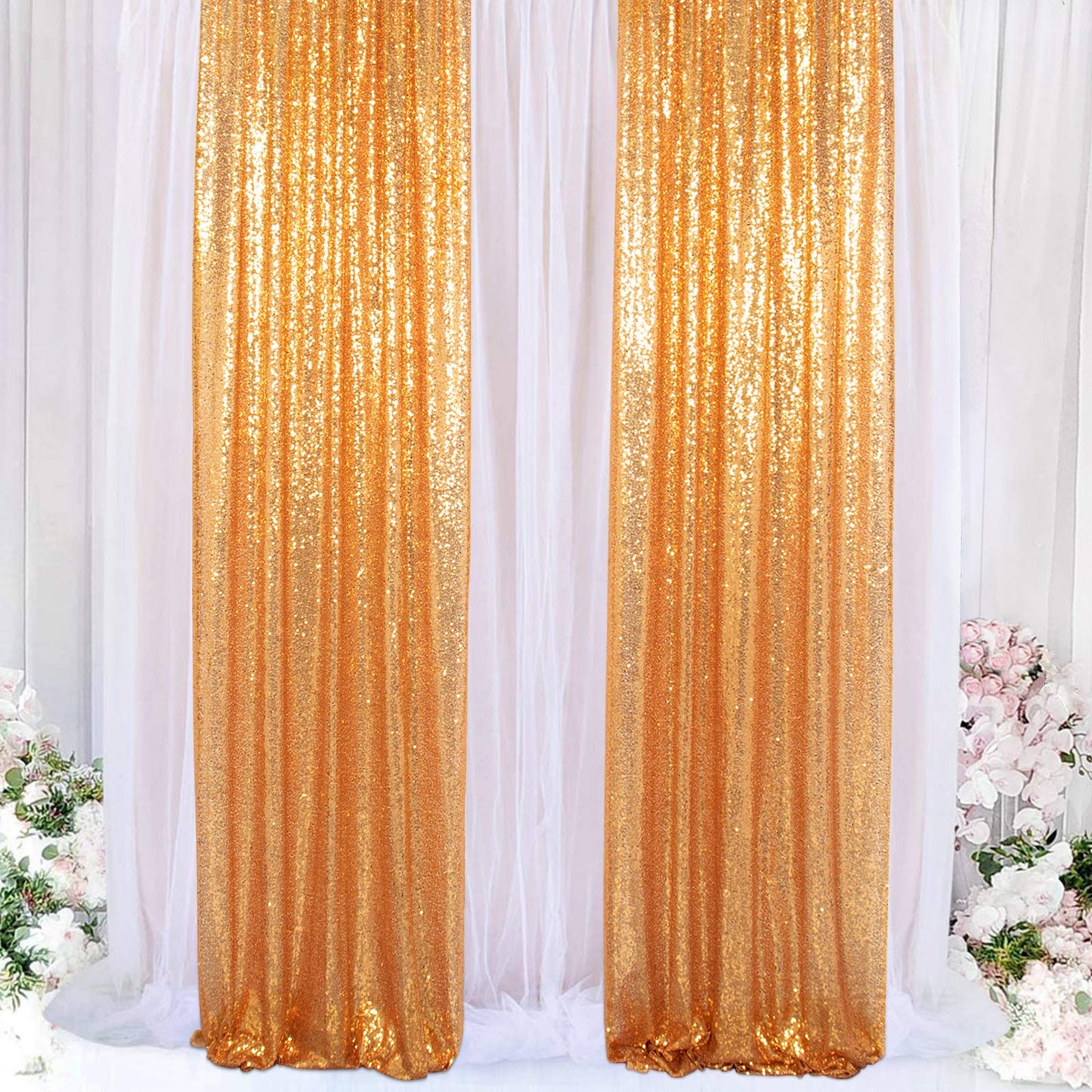 Sequin Curtains 2 Panels 2FTx8FT