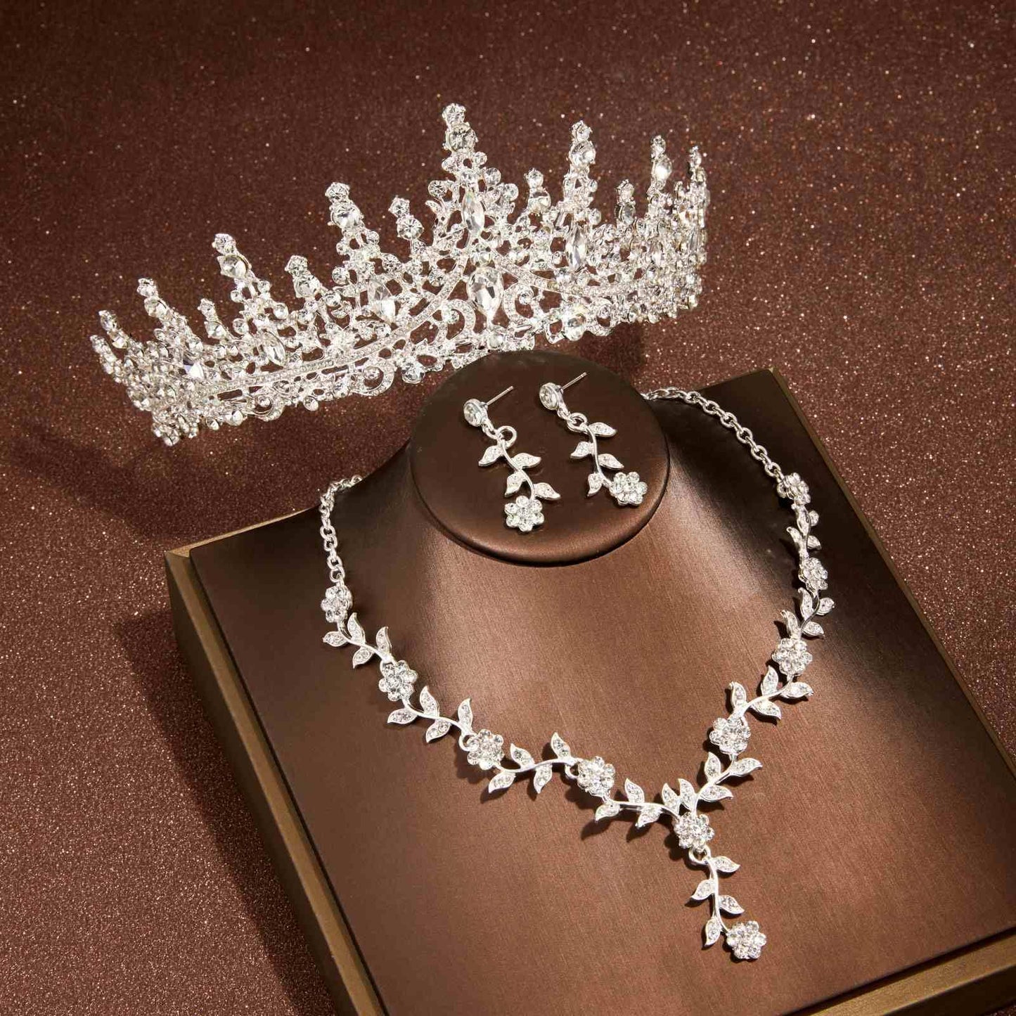 Tiara Earrings Necklace set