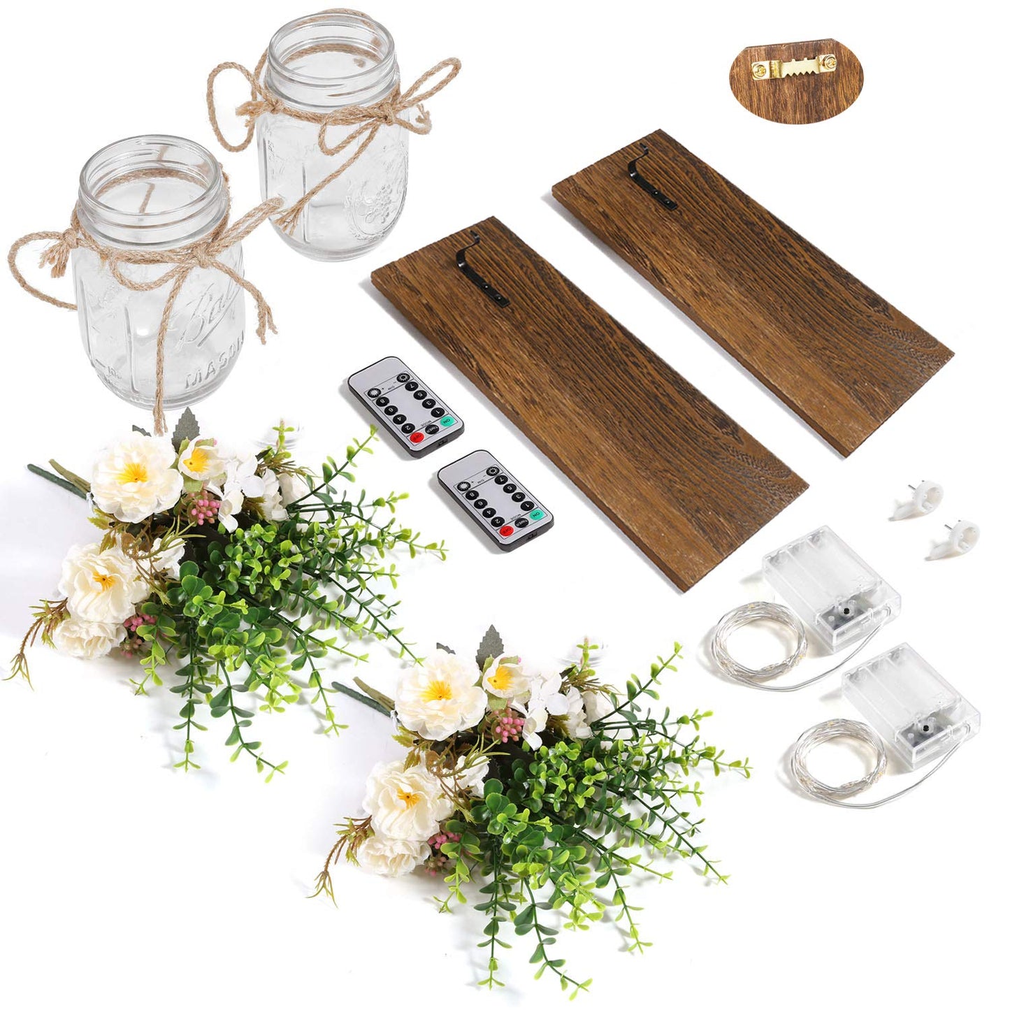 Rustic Wall  Mason Jar  Hanging Design