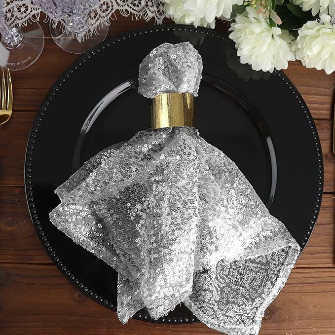 5 Pack | 20”x20”Premium Sequin  Napkin