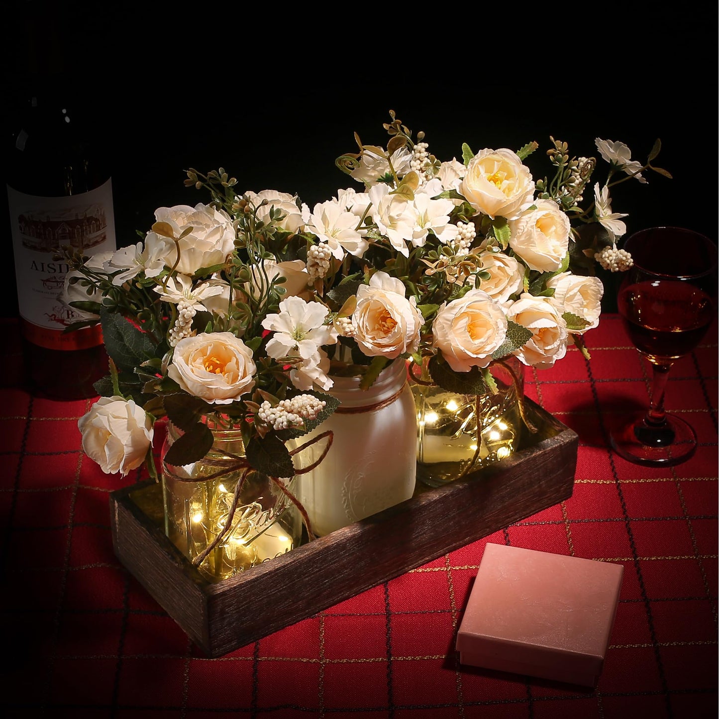 3 Pcs Mason Jar Centerpiece