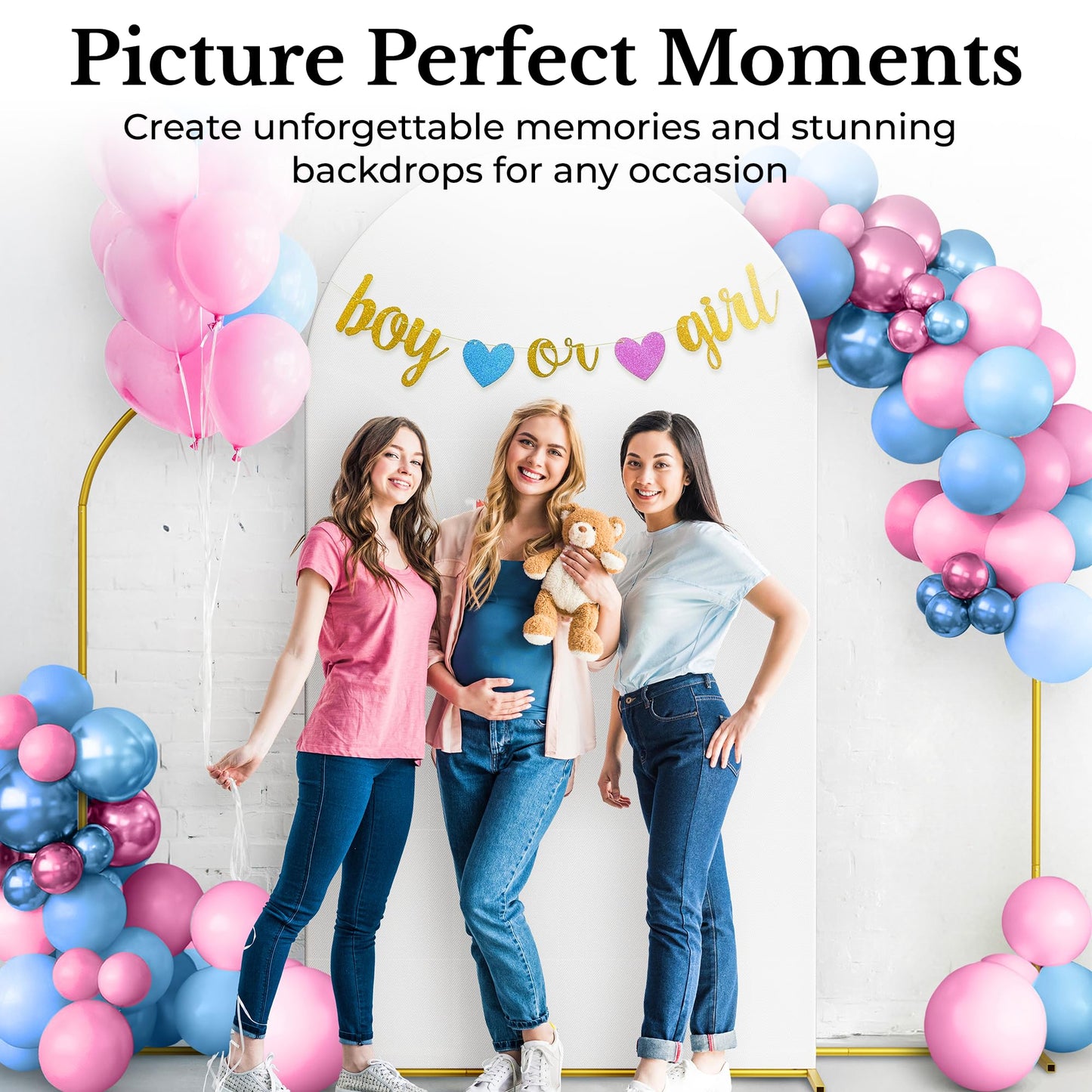 Metal Arch Backdrop Stand and Cover Set