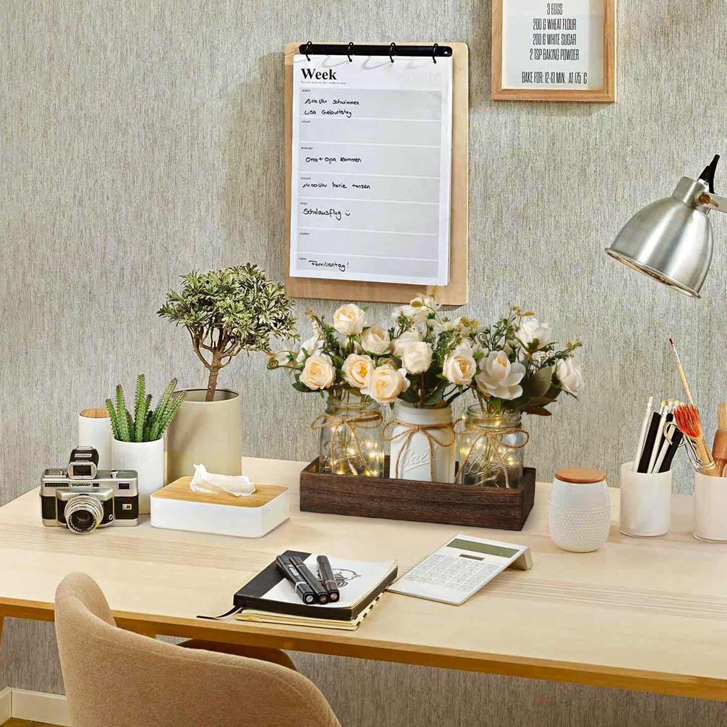 3 Pcs Mason Jar Centerpiece