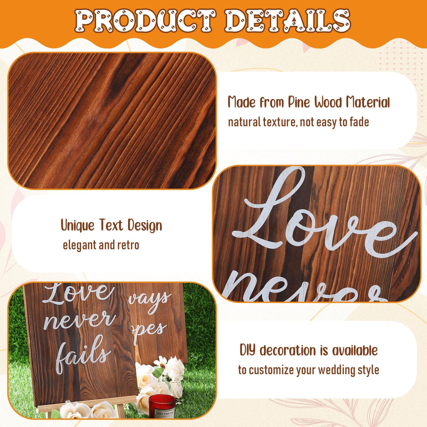 Rustic Wedding Aisle Signs