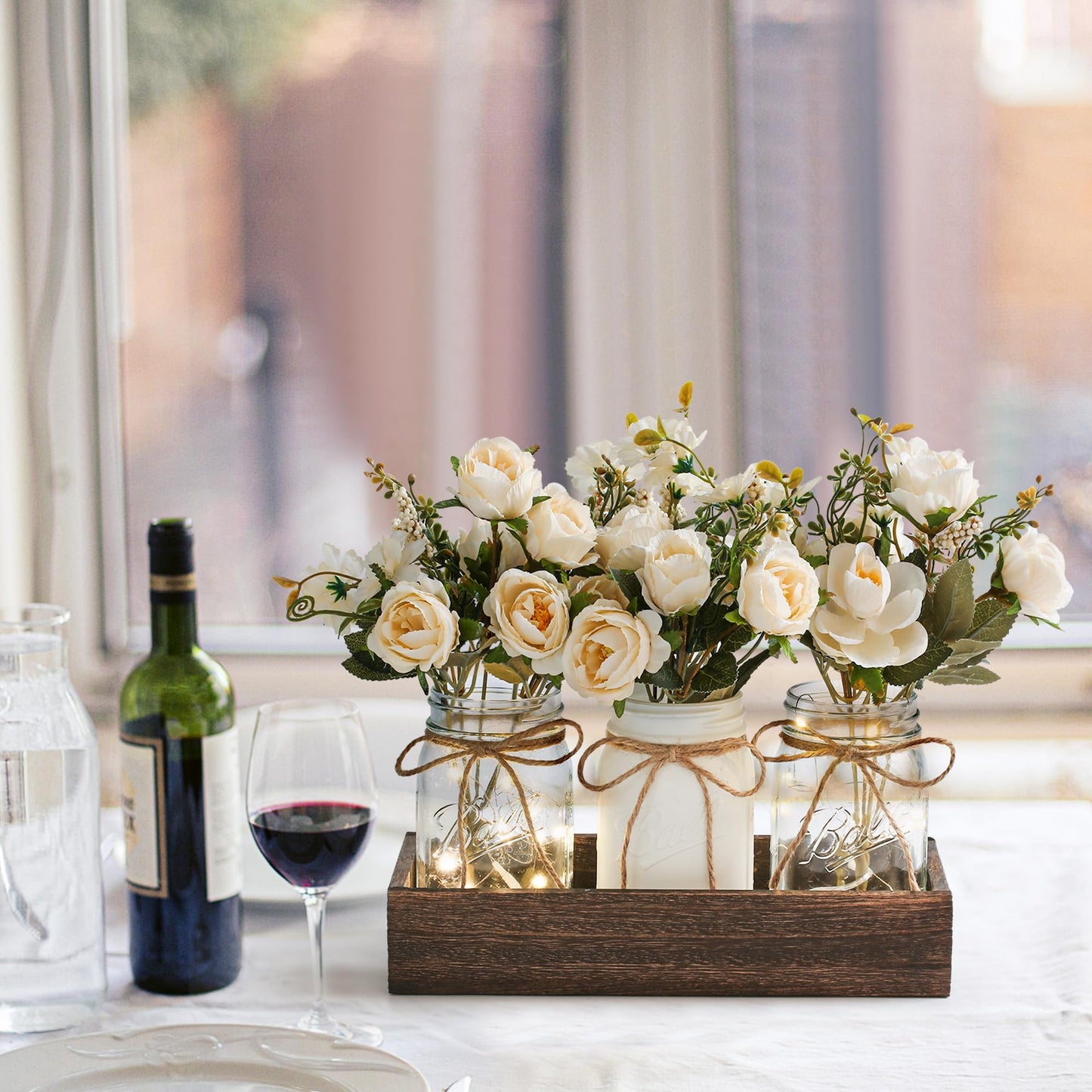 3 Pcs Mason Jar Centerpiece