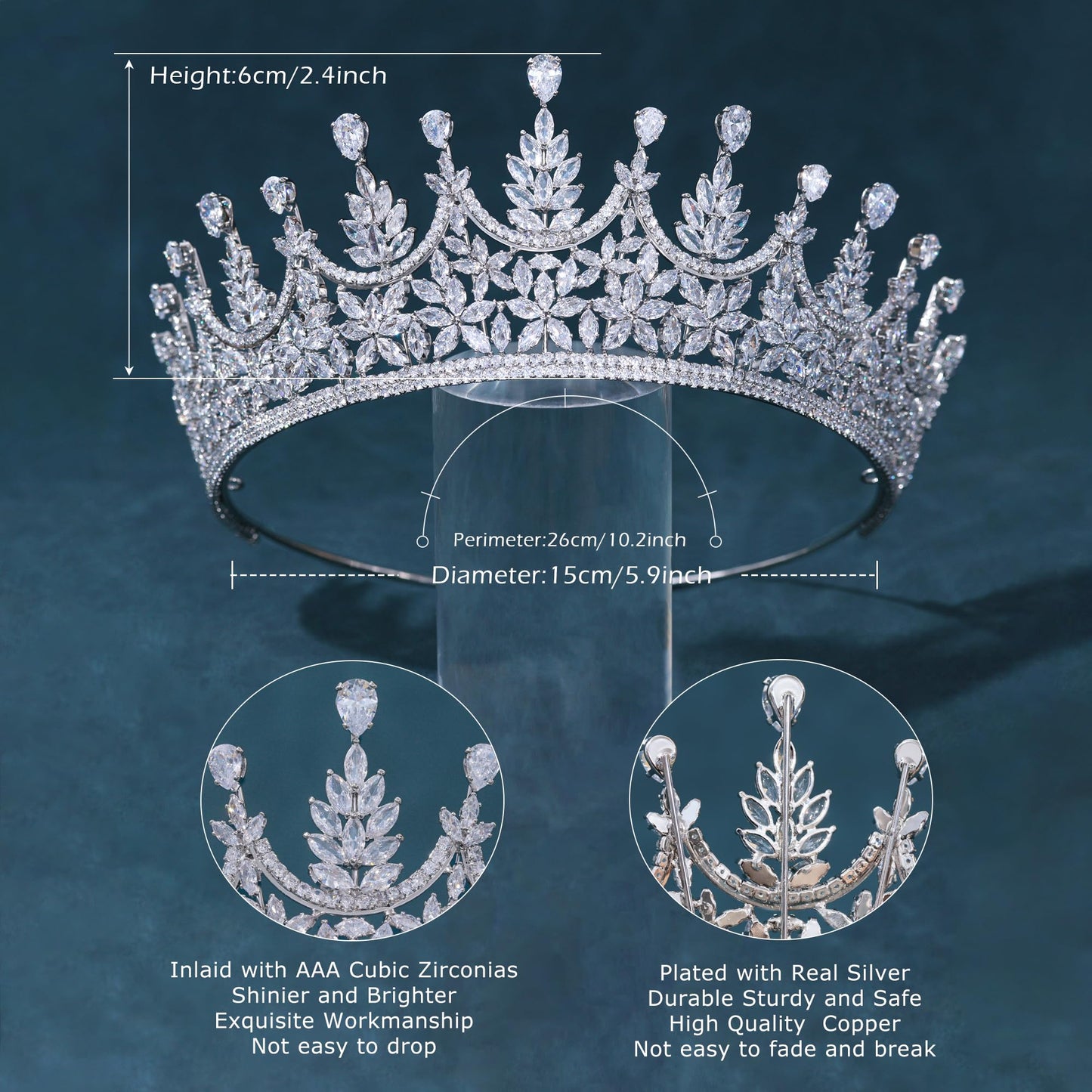 CZ Wedding Tiara