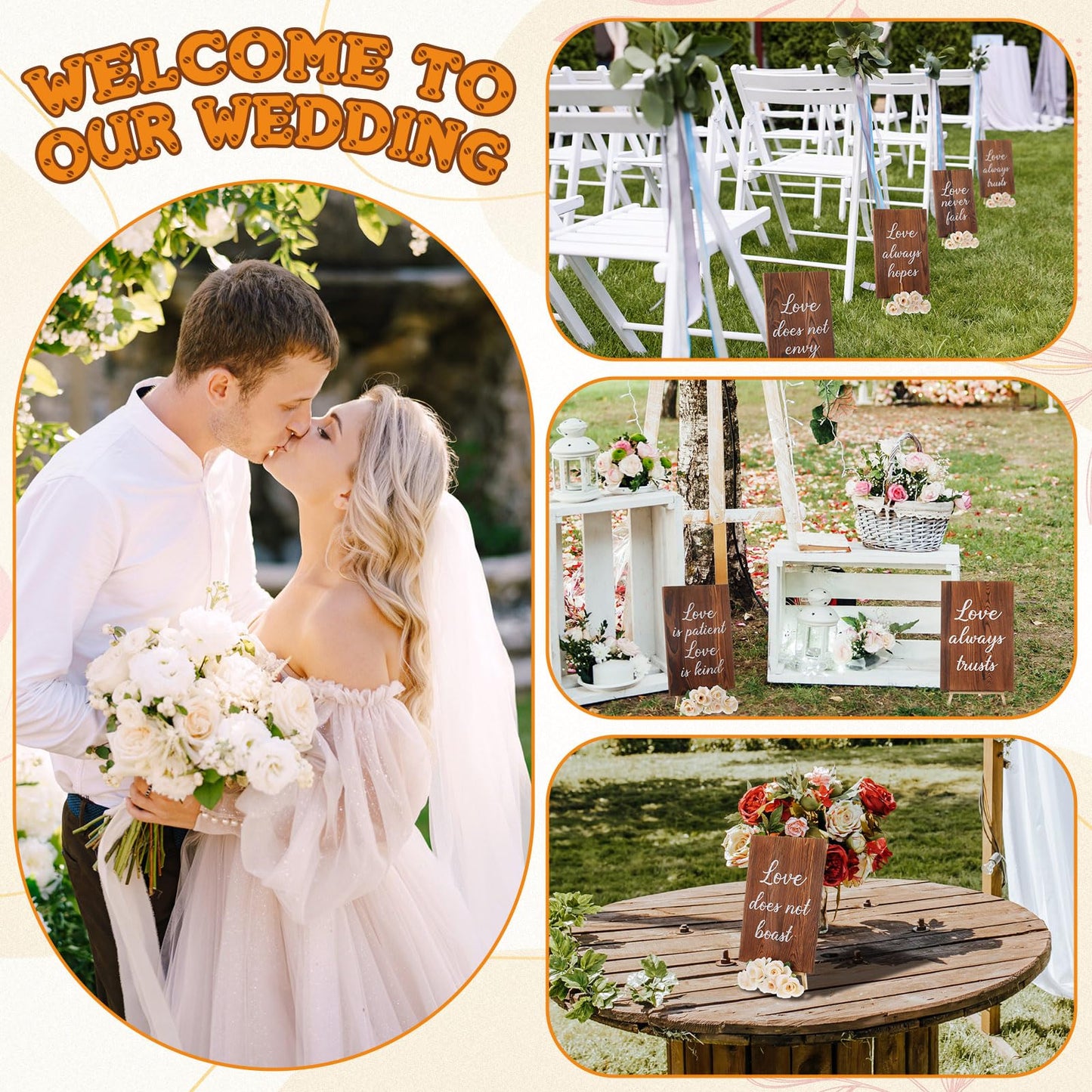 Rustic Wedding Aisle Signs
