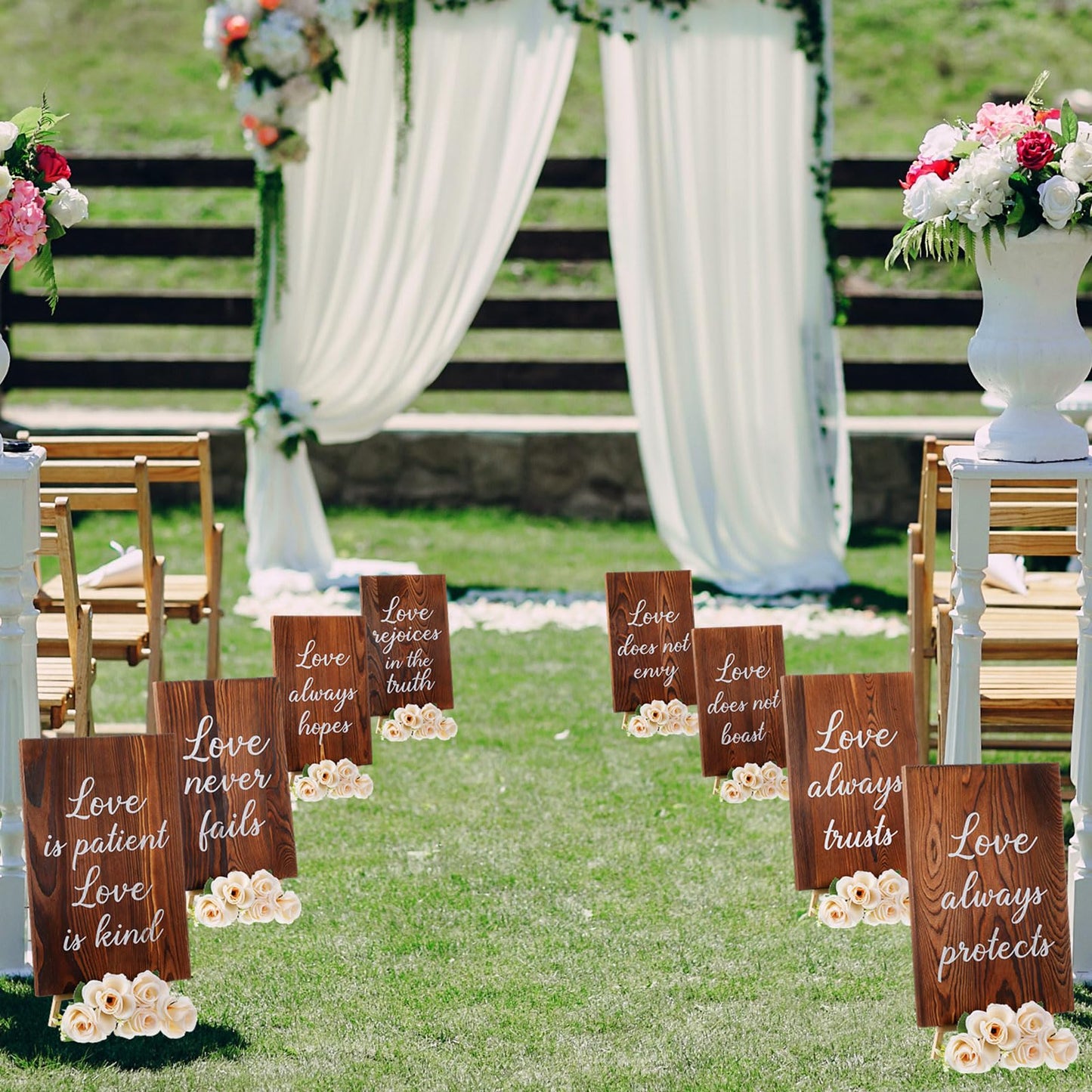 Rustic Wedding Aisle Signs