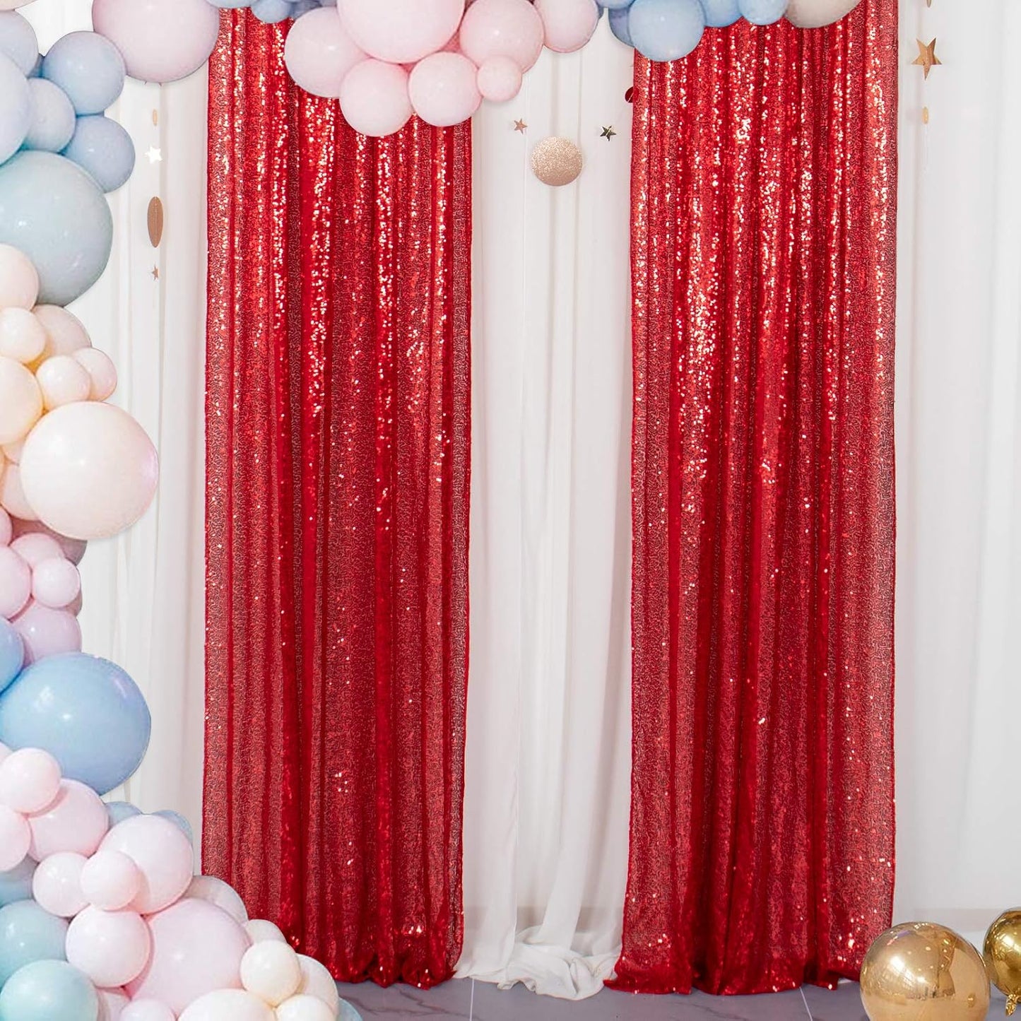 Sequin Curtains 2 Panels 2FTx8FT