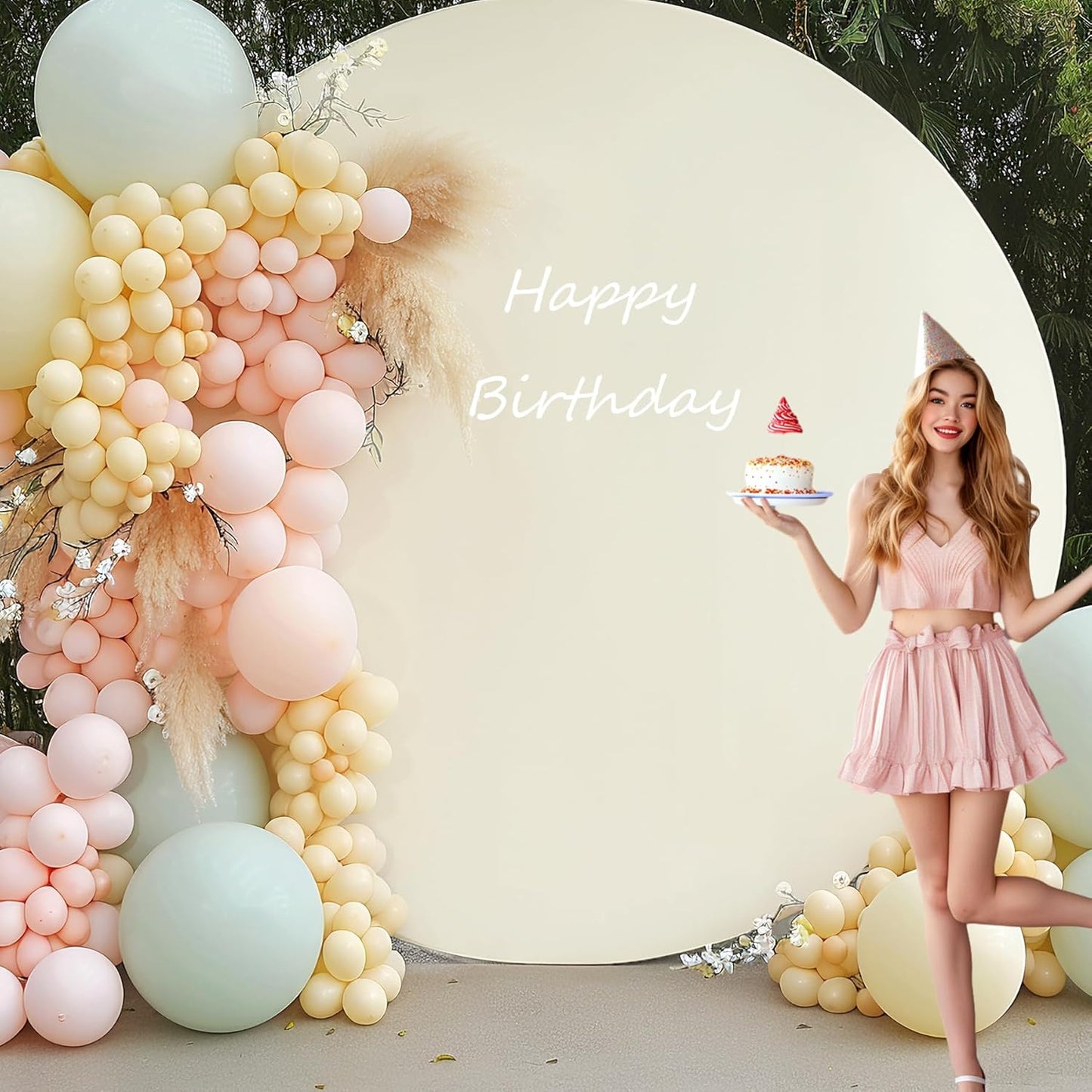 Round Backdrop Cover for 5 to 7.2ft Circle Stand