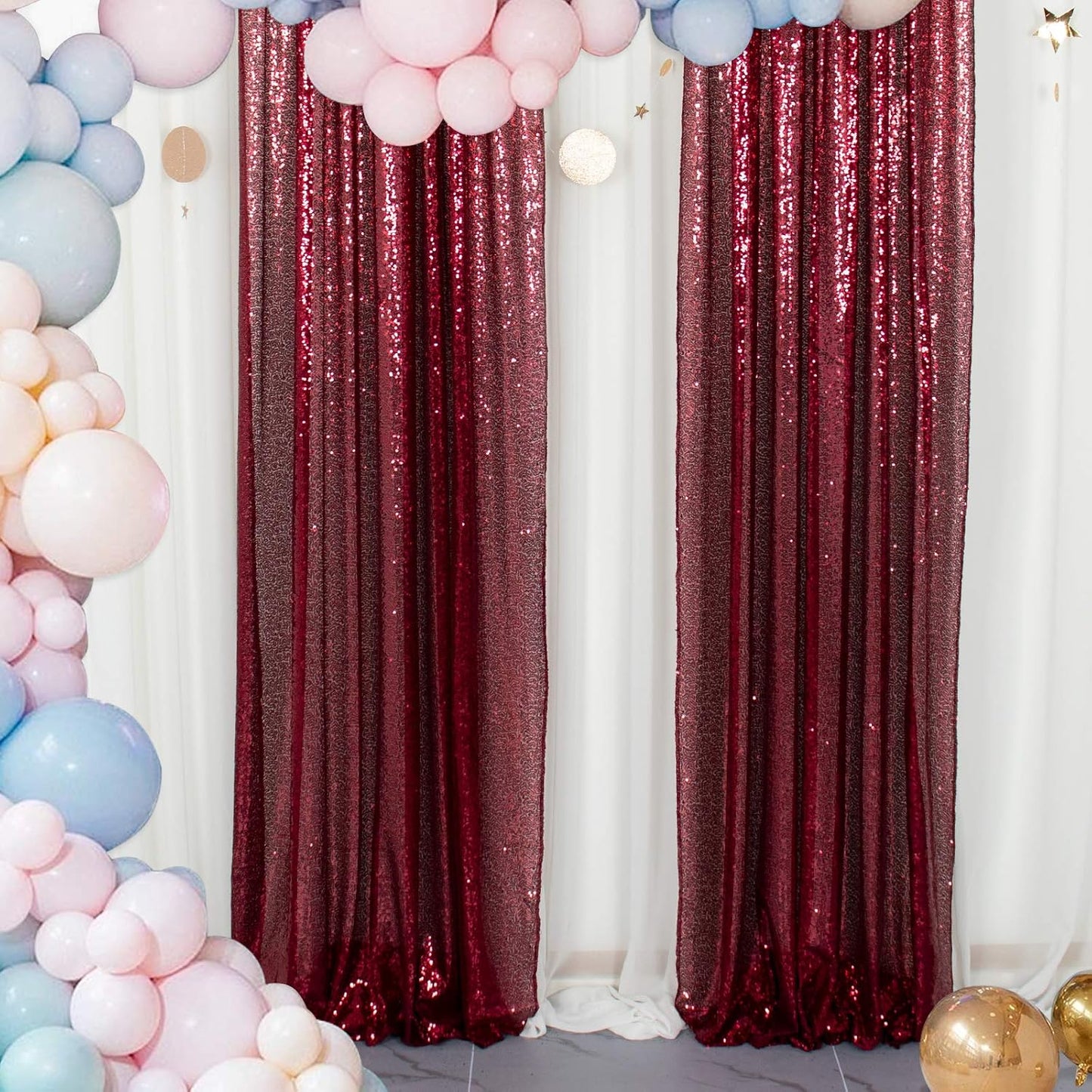 Sequin Curtains 2 Panels 2FTx8FT