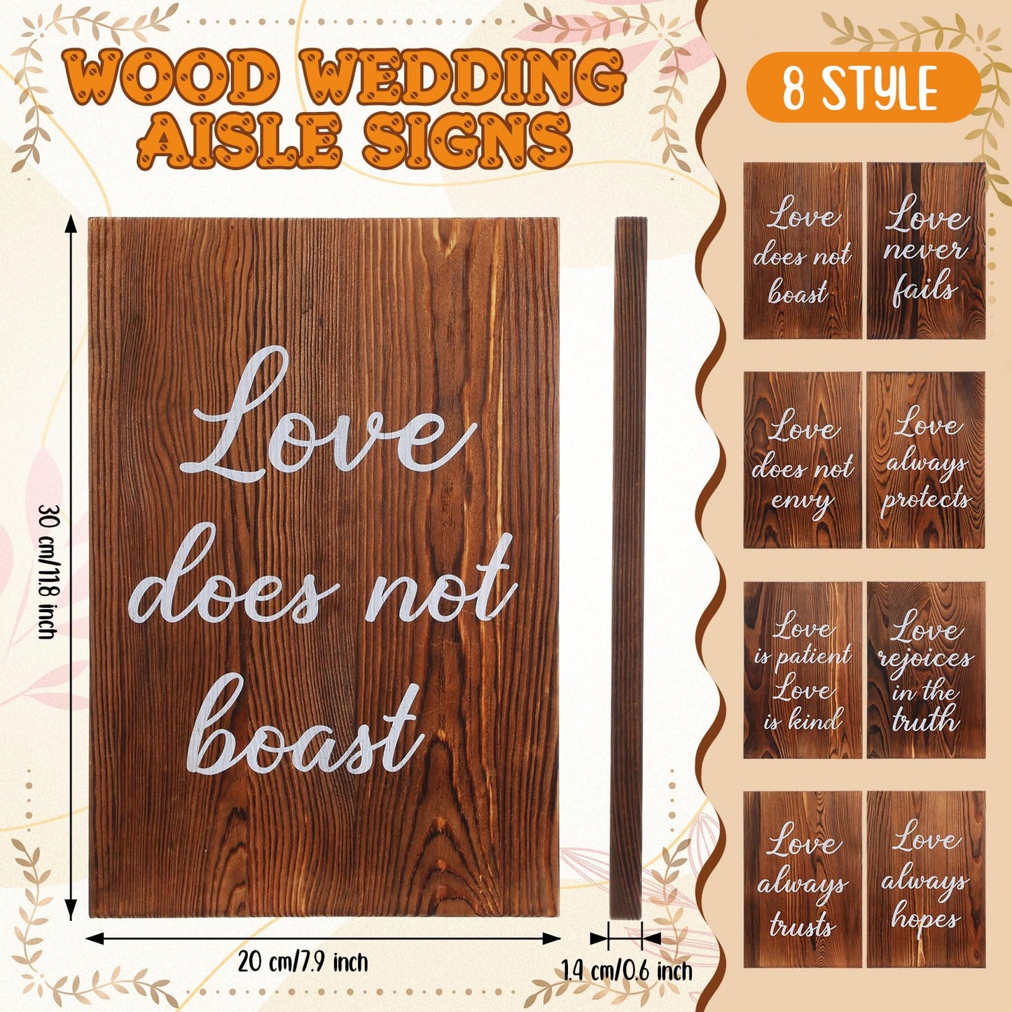 Rustic Wedding Aisle Signs