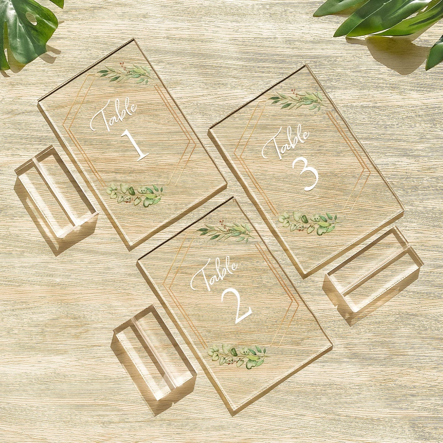 Acrylic Table Numbers 1-20 with Stands
