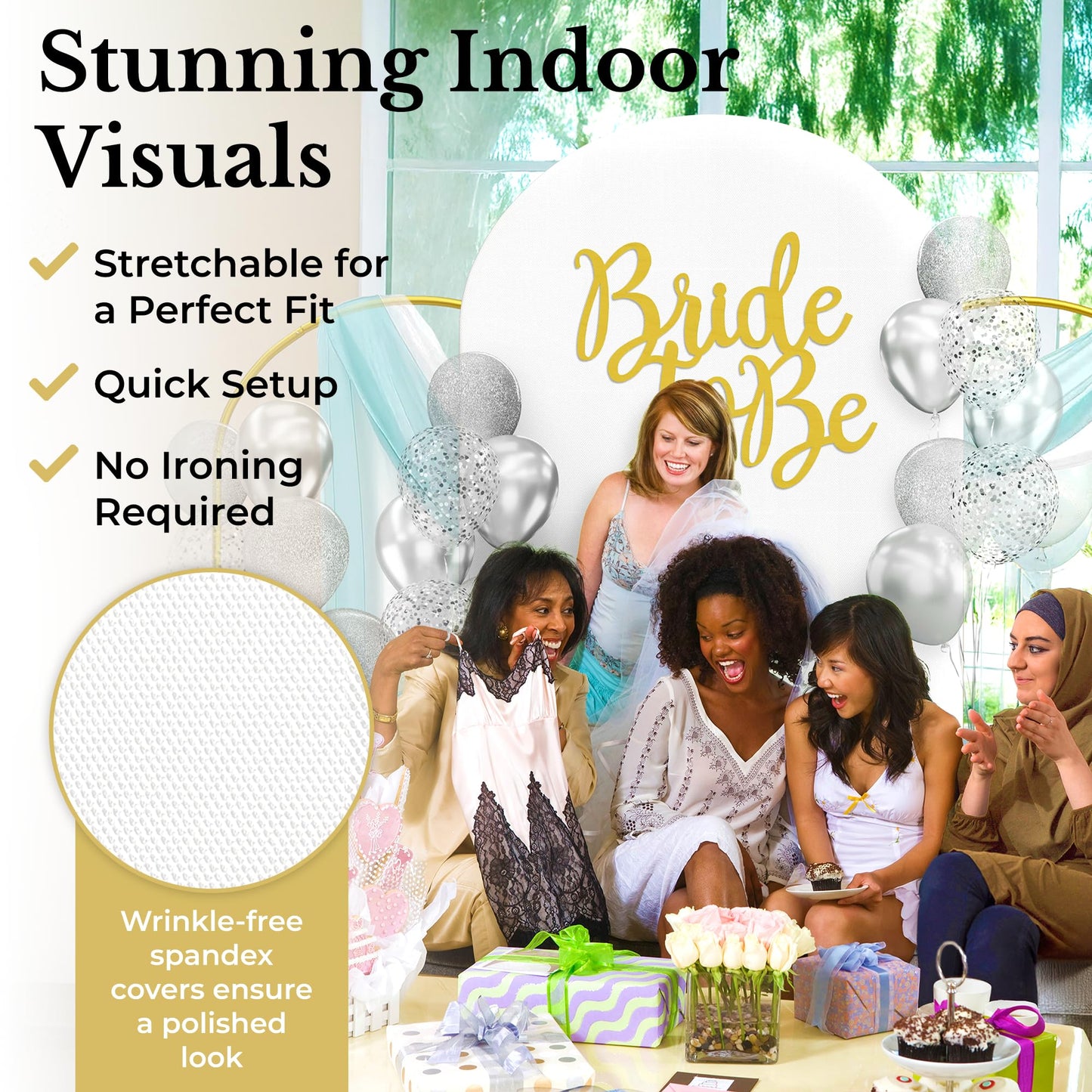 Metal Arch Backdrop Stand and Cover Set