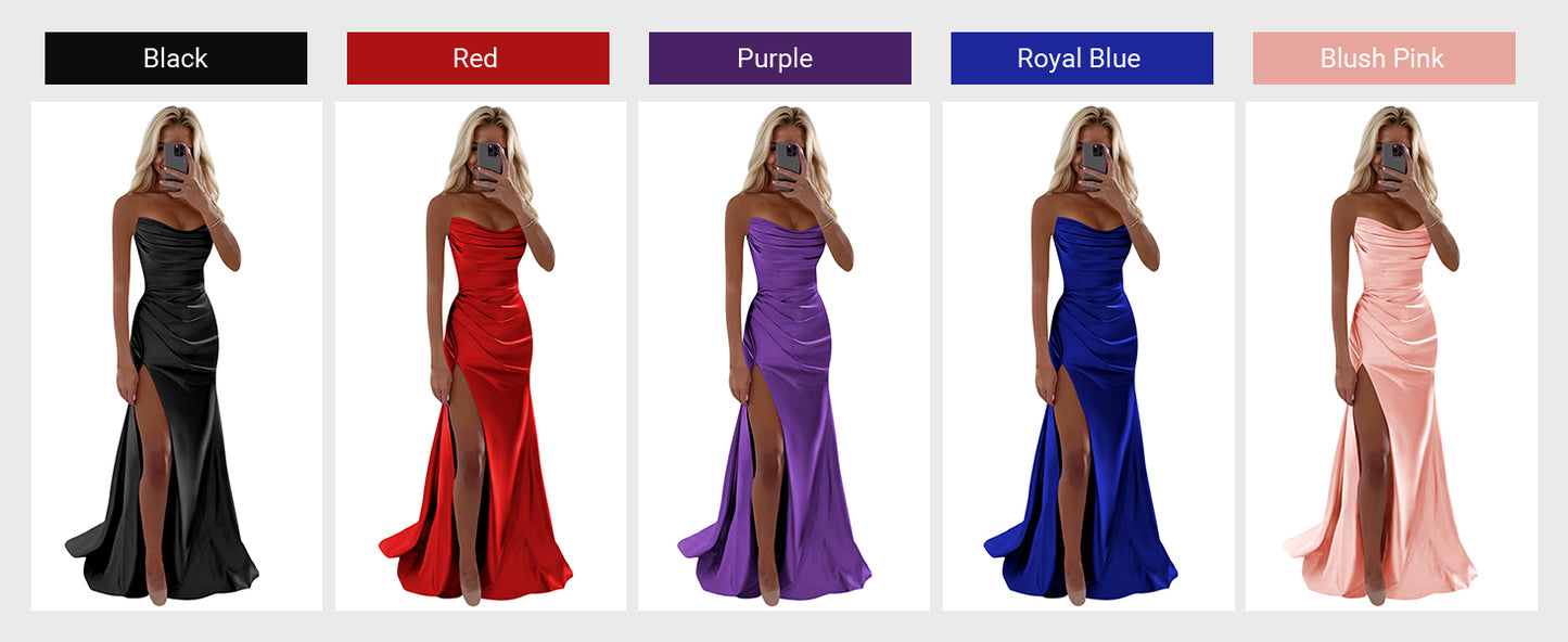 Corset Satin Bridesmaid Dresses